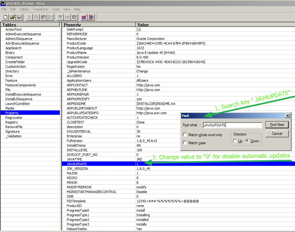 How to Create Custom Java MSI Installer with Auto update Disabed for SCCM - 01