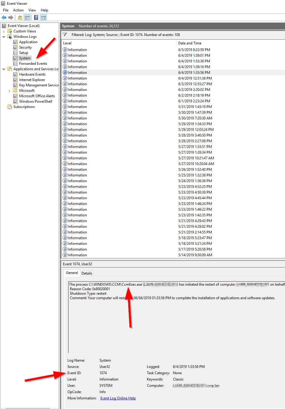 How To Find Out If Sccm Rebooted Your Machine Rui Qiu S Blog